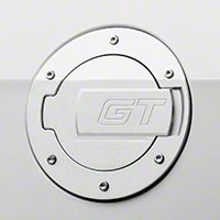 MMD Chrome Billet Aluminum Fuel Door - GT Logo (10-14 All)