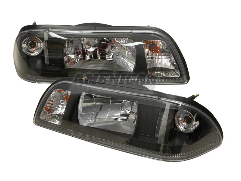 Black Fox Body One Piece Headlights (87-93)