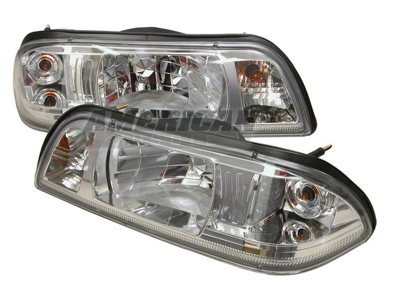 Chrome Fox Body One Piece Headlights (87-93)