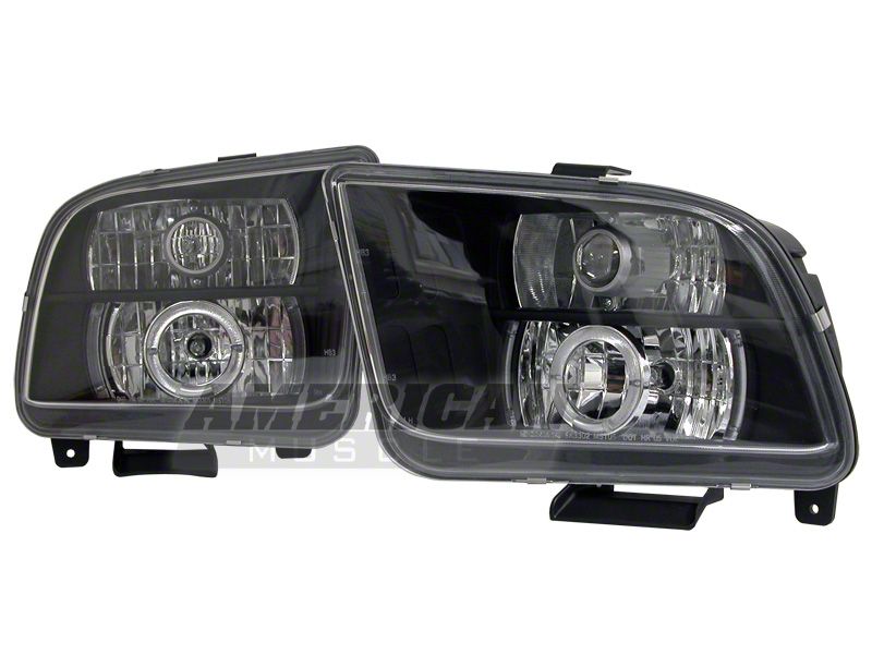 Black Mustang Projector Headlights (2005+)