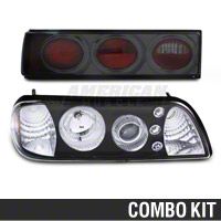 Black Projector LED Headlight and Tail Light Combo (87-93 All)