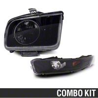 Smoked Headlight and Turn Signal Combo (05-09 GT, V6) - AM Lights 49121||HU688-01-8-U-01