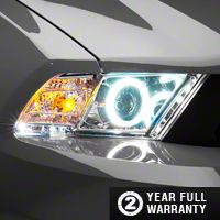 Raxiom Chrome Projector Headlights - CCFL Halo (10-12 GT, V6 with Factory HID) - Raxiom 49109