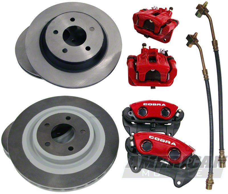 Ford Racing Red 10th Anniversary Cobra Brake Upgrade Kit (Front and Rear)