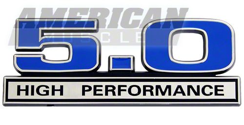 Blue 5.0 High Performance Emblem