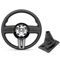 Ford Racing GT500 Steering Wheel and Shift Boot - Black Stitching (05-09 All) - Ford Racing M-3601-C