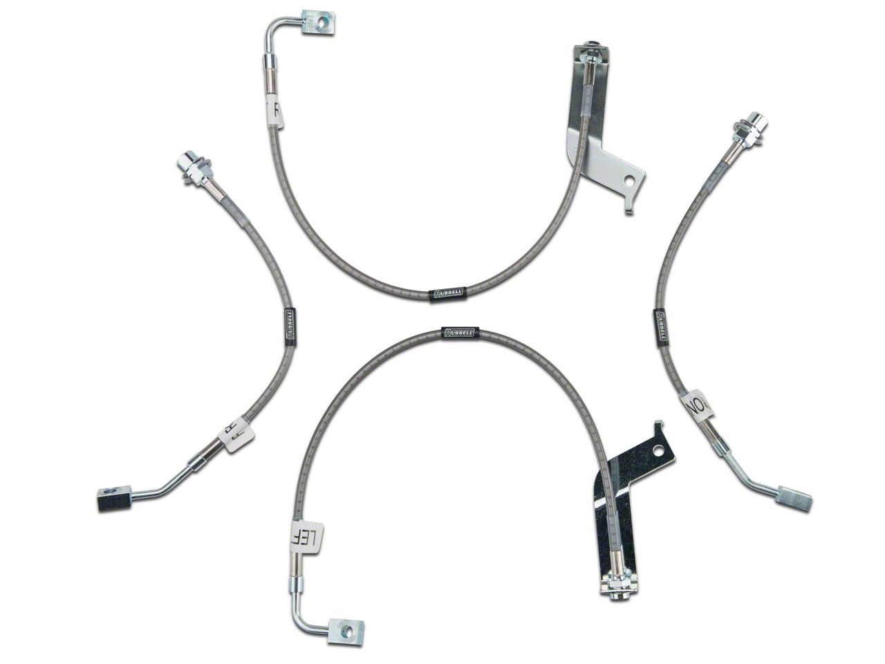 Russell Stainless Steel Braided Brake Line Kit - Front & Rear (99-04 Cobra) - Russell 693270