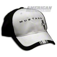 Tri-Bar Pony Hat - Black and White - Checkered Flag Sports 75125