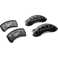 MGP Matte Black Caliper Covers w/ GT Logo - Front & Rear (05-10 GT, V6) - MGP 10197-S-MGT-SM
