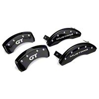 MGP Black Caliper Covers w/ GT Logo - Front & Rear (94-98 GT, V6) - MGP 10224-S-MGT-BK