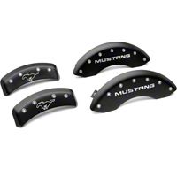 MGP Matte Black Caliper Covers w/ Pony Logo - Front & Rear (94-98 GT, V6) - MGP 10224-S-MPY-SM