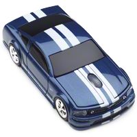Road Mice 2005 Mustang GT Wireless Computer Mouse (Blue/White) - Road Mice RM-08FDMGBXW