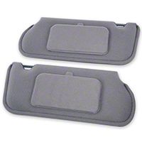 TMI Cloth Sun Visors w/ Mirrors- Coupe/Hatchback - Smoke Gray (85-93 All) - TMI 21-73005-1853X
