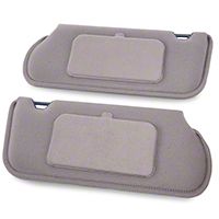 TMI Cloth Sun Visors w/ Mirrors- Coupe/Hatchback - Titanium Gray (85-93 All) - TMI 21-73005-1891
