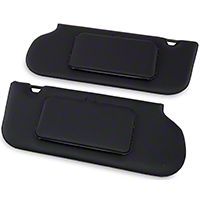 TMI Vinyl Sun Visors w/ Mirrors- T-Top/Sunroof - Black (85-93 All) - TMI 21-73006-770