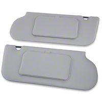 TMI Vinyl Sun Visors w/ Mirrors- T-Top/Sunroof - Smoke Gray (85-93 All) - TMI 21-73006-1514