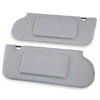 TMI Vinyl Sun Visors w/ Mirrors- T-Top/Sunroof - Titanium Gray (85-93 All) - TMI 21-73006-1514