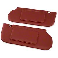 TMI Vinyl Sun Visors w/ Mirrors- T-Top/Sunroof - Scarlet Red (85-93 All) - TMI 21-73006-850