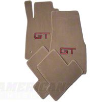 Parchment Floor Mats - Red & Black GT Logo (05-10 All)