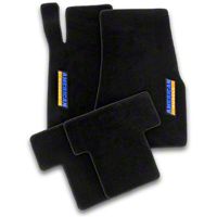 Black Floor Mats - AmericanMuscle Logo (05-10 All)