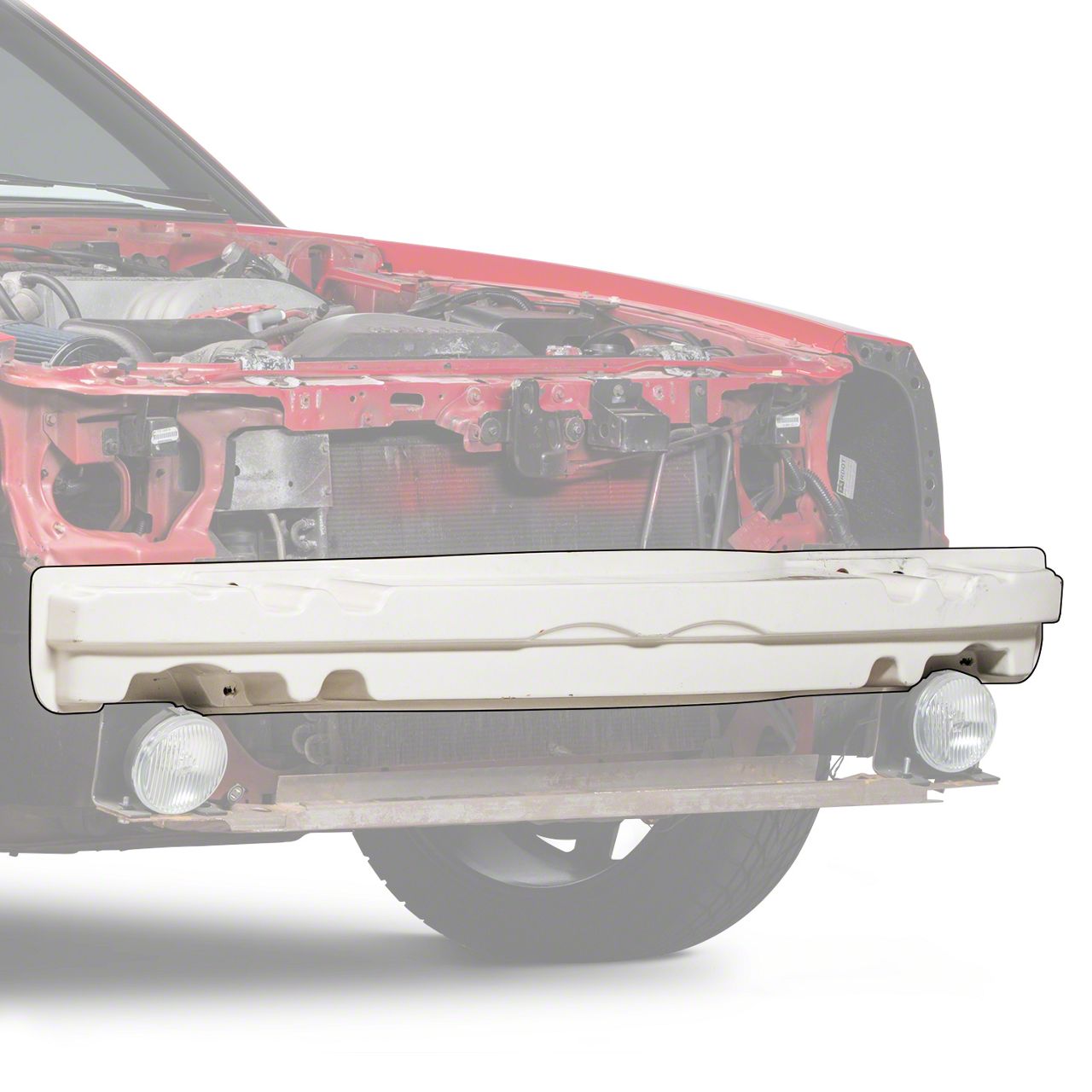 Front Bumper Reinforcement Support (87-93 All; Excludes Cobra) - AM Restoration NM0170