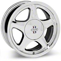 Chrome Pony R Wheel - 17x8 (87-93; Excludes 93 Cobra)