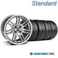 Chrome 10th Anniversary Style Wheel & Sumitomo Tire Kit - 17x9 (87-93; Excludes 93 Cobra) - AmericanMuscle Wheels KIT||32018||63010