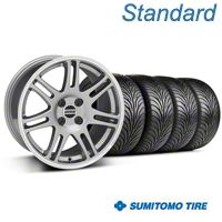 Anthracite 10th Anniversary Style Wheel & Sumitomo Tire Kit - 17x9 (87-93; Excludes 93 Cobra) - AmericanMuscle Wheels KIT||32019||63010