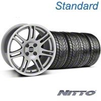 Anthracite 10th Anniversary Style Wheel & NITTO Tire Kit - 17x9 (87-93; Excludes 93 Cobra) - AmericanMuscle Wheels KIT||32019||76004