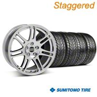 Staggered Chrome 10th Anniversary Style Wheel & Sumitomo Tire Kit - 18x9/10 (94-98 All) - AmericanMuscle Wheels KIT||28346||28349||63005||63006