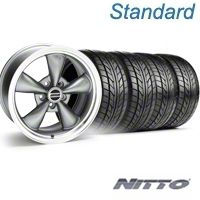 Anthracite Bullitt Wheel & NITTO Tire Kit - 17x8 (99-04) - AmericanMuscle Wheels 28118||76004