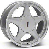 Silver Pony Wheel w/Machined Lip - 17x8 (87-93; Excludes 93 Cobra) - AmericanMuscle Wheels 99378