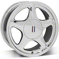 Chrome Pony Wheel - 17x8 (87-93; Excludes 93 Cobra) - AmericanMuscle Wheels 99379