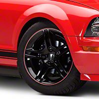 WheelBands Kit - Silver w/ Red Insert (79-14 All) - AmericanMuscle Wheels WB-RS-RD