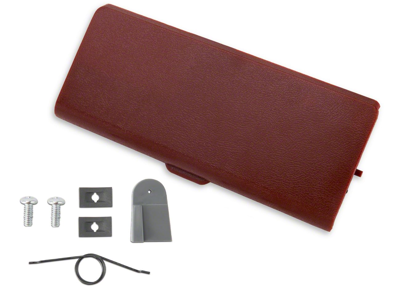 Ash Tray Door and Repair Kit - Red (87-93 All) - AM Restoration E7ZZ-6104786-RD||1000-108||12736||95600