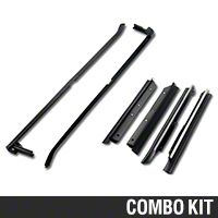 Outer Door And Quarter Window Belt Weatherstrip Kit - Convertible (87-93 All) - AM Restoration 95704||KF2049||95713||KF2068