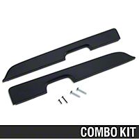 Black Door Armrest Pad Kit - Power Windows (87-93 All) - AM Restoration 12153||12155||87228