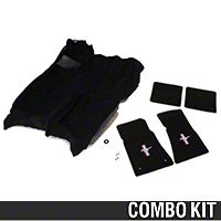 Floor Carpet and Pony Logo Floor Mat Kit - Black (82-93 All) - AM Restoration 50102||93000