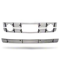 Black Pony Package Billet Grille (05-09 V6) - Modern Billet 17097||17041||GRL-05-V6-UPP-BLK||GRL-05-V6-LOW-BLK