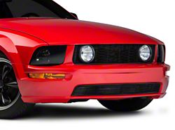 Modern Billet Pony Delete Grille; Black (05-09 Mustang GT)