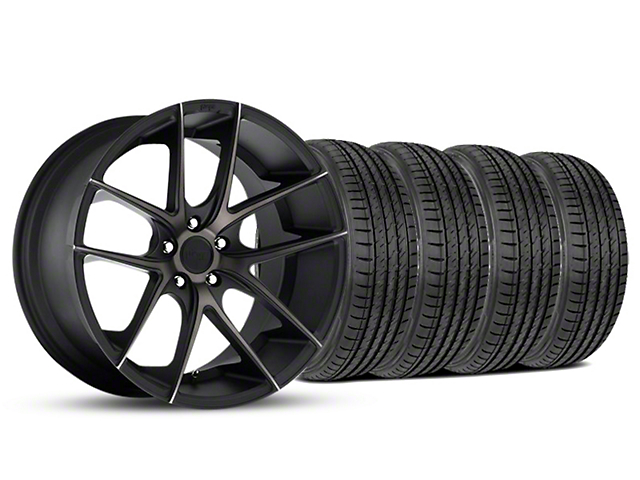 Niche Targa Matte Black Wheel and Sumitomo Maximum Performance HTR Z5 Tire Kit; 19x8.5 (05-14 Mustang)
