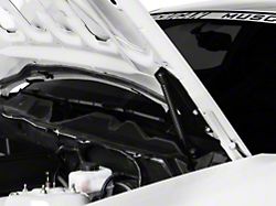 MMD Bolt On Hood Strut Kit; Carbon Fiber (05-14 Mustang)