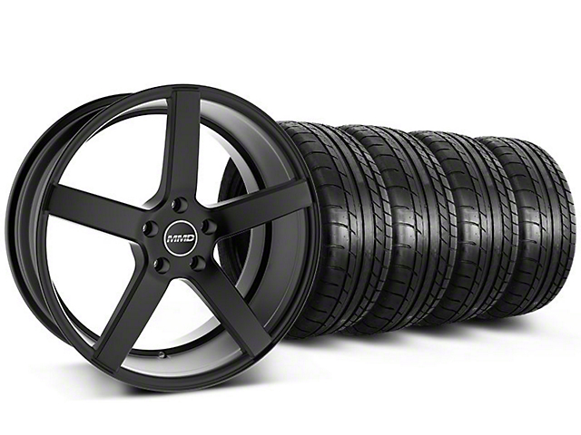 Staggered MMD 551C Black Wheel and Mickey Thompson Tire Kit; 20x8.5/10 (05-14 Mustang)