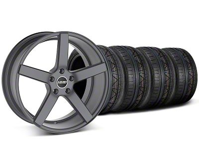 Staggered MMD 551C Charcoal Wheel and NITTO INVO Tire Kit; 20x8.5/10 (05-14 Mustang)