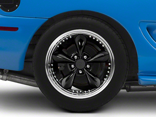 Bullitt Motorsport Gloss Black Wheel; Rear Only; 18x10 (94-98 Mustang)