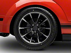 11/12 GT/CS Style Gloss Black Machined Wheel; Rear Only; 18x10 (05-09 Mustang GT, V6)