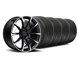 11/12 GT/CS Style Black Machined Wheel and NITTO INVO Tire Kit; 19x8.5 (05-14 Mustang)
