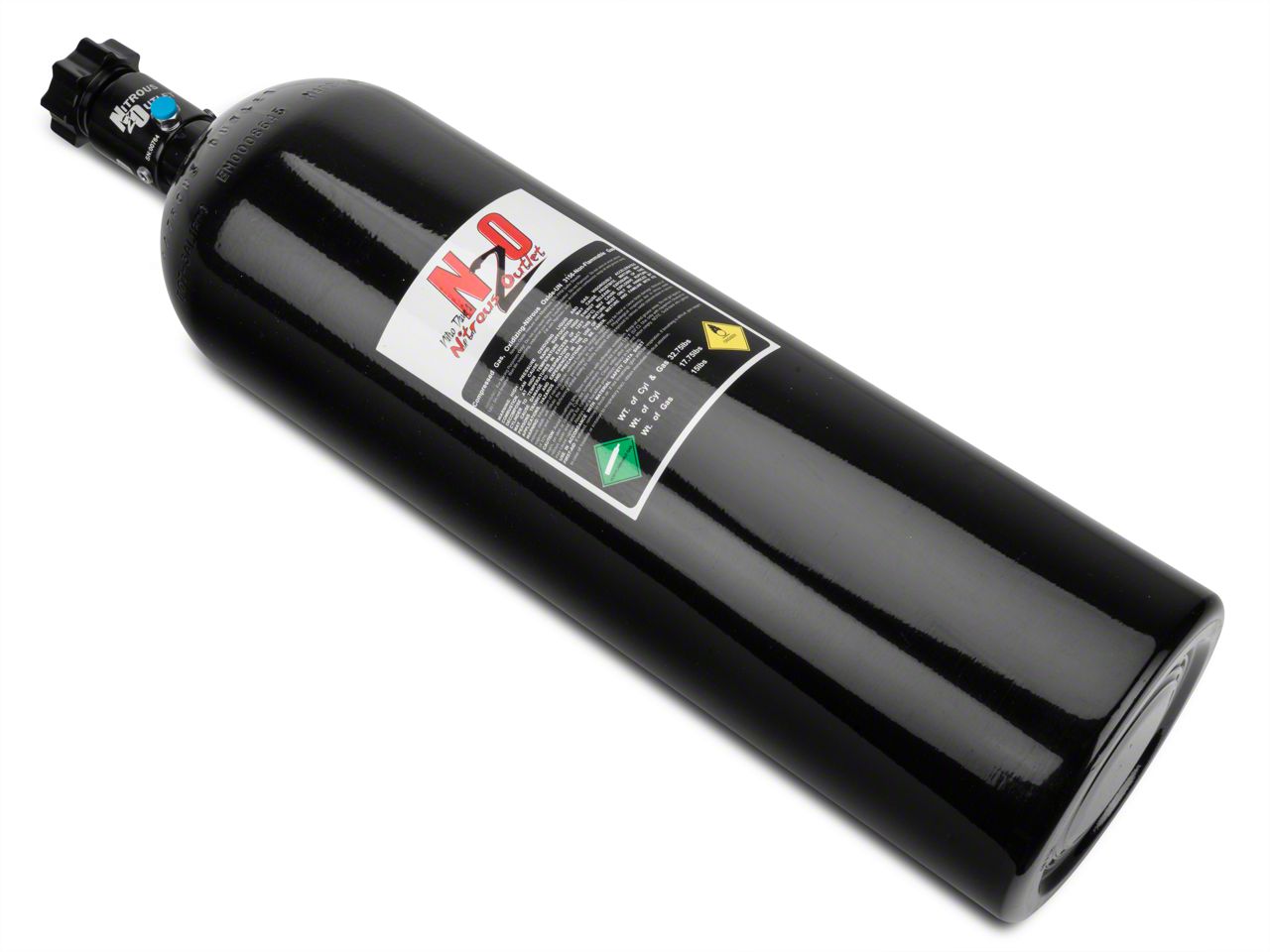 Nitrous Outlet Bottle and High Flow Valve; 15 lb. (79-23 Mustang)
