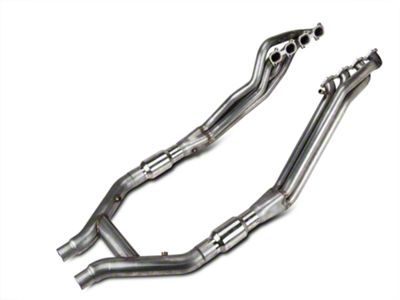Stainless Works 1-7/8-Inch Long Tube Headers with High Flow Catted H-Pipe (07-10 Mustang GT500)