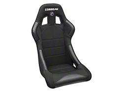Corbeau Forza Racing Seat; Black Cloth (79-23 Mustang)